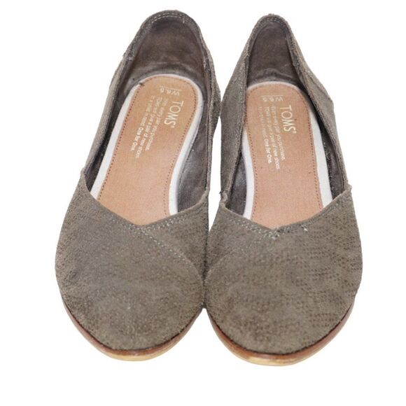 Toms Olive Jutti Neat Pointed Toe Flats, Size 6.5 - Picture 7 of 10